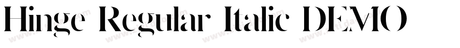 Hinge Regular Italic DEMO字体转换